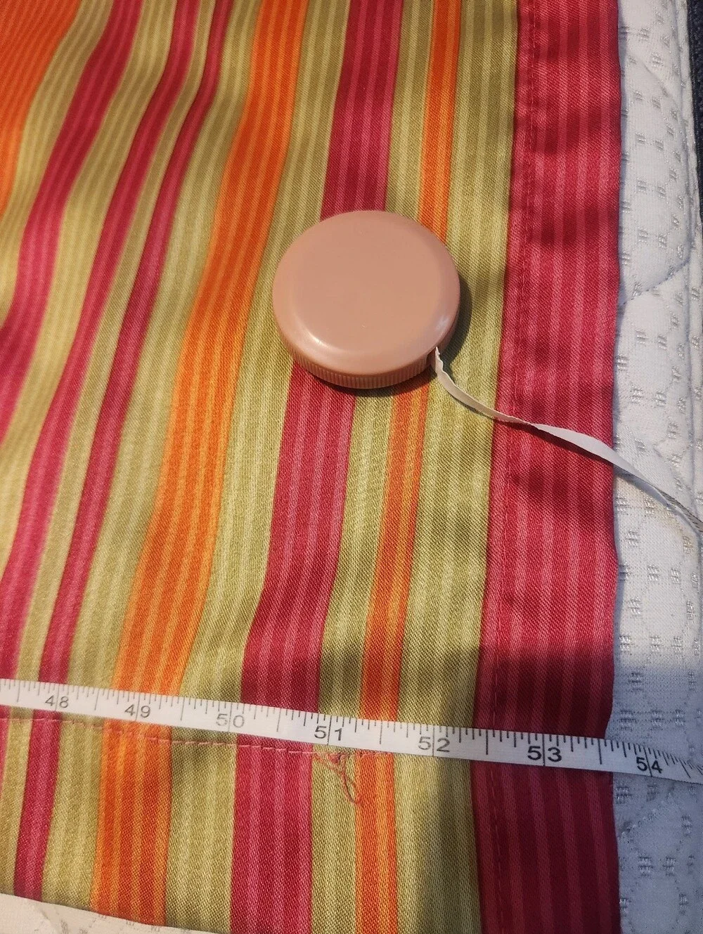 Vibrant Striped Polyester Curtains in Green Pink, Purple & Orange (3)